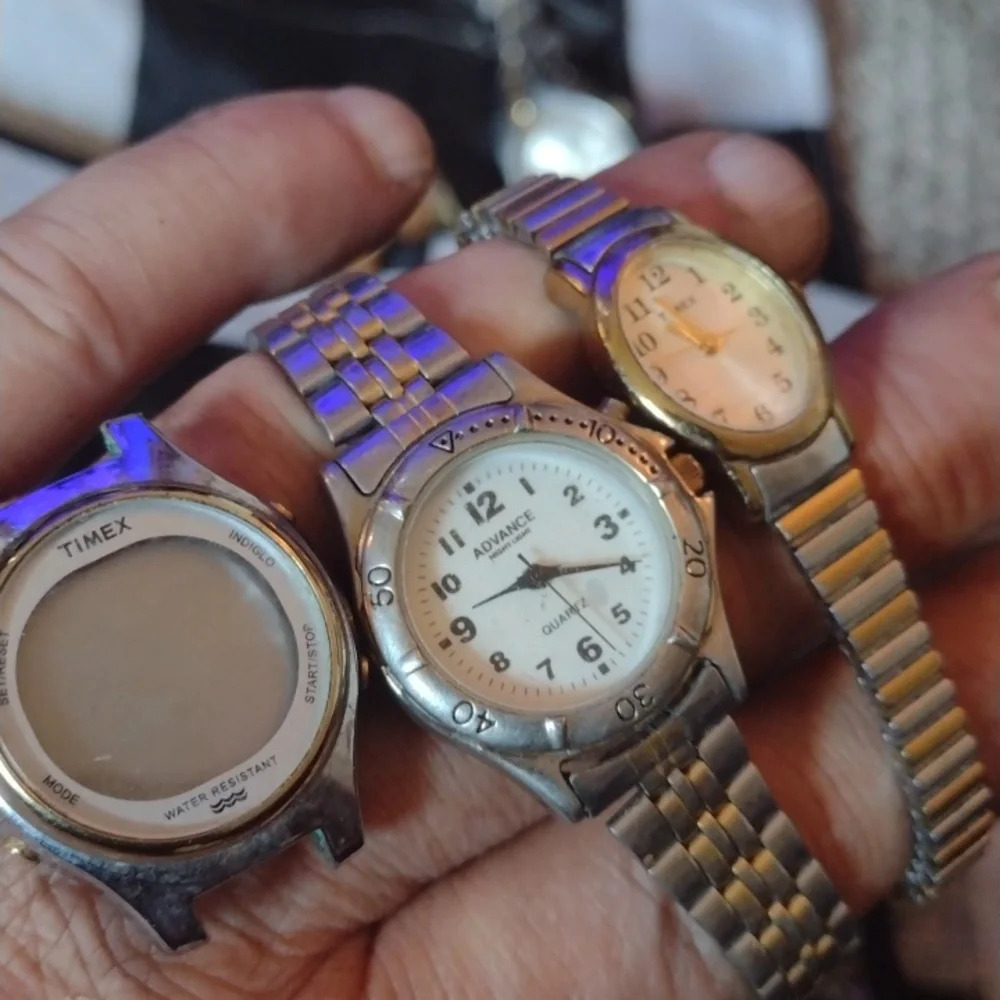 2 ladies Timex watches and 1 Advance quartz watch